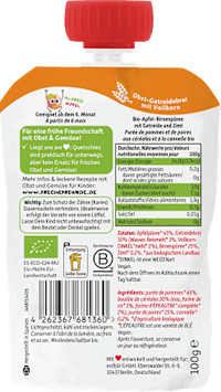 Quetschie Apfel, Birne mit Zimt, Reis & Dinkel ab 6 Monaten, 100 g
