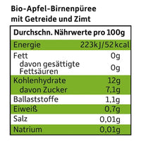 Quetschie Apfel, Birne mit Zimt, Reis & Dinkel ab 6 Monaten, 100 g