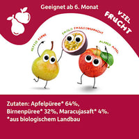 Quetschie Apfel, Birne & Maracuja, ab  6 Monaten, 100 g