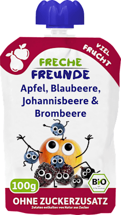 Quetschie Apfel, Blaubeere, Johannisbeere & Brombeere ab 6 Monaten, 100 g