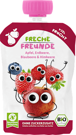 Quetschie Apfel, Erdbeere, Blaubeere & Himbeere ab 6. Monat, 100 g