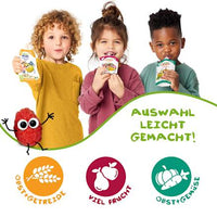 Quetschie Apfel, Erdbeere, Himbeere mit Grieß, ab 6 Monaten, 100 g