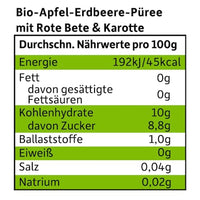 Quetschie Apfel, Erdbeere mit Rote Bete & Karotte ab dem 8. Monat, 100 g