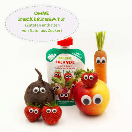 Quetschie Apfel, Erdbeere mit Rote Bete & Karotte ab dem 8. Monat, 100 g