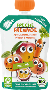 Quetschie Apfel, Karotte, Mango, Pfirsich & Maracuja ab dem 6. Monat, 100 g