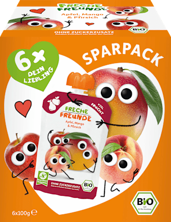 Quetschie Apfel, Mango & Pfirsich ab 6 Monaten (6x100 g), 600 g