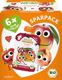 Quetschie Apfel, Mango & Pfirsich ab 6 Monaten (6x100 g), 600 g