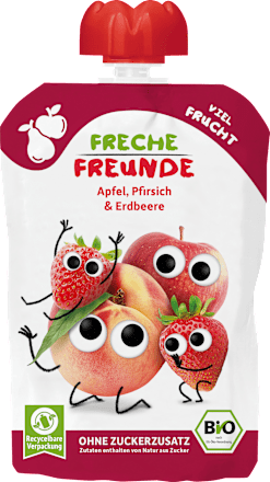 Quetschie Apfel, Pfirsich & Erdbeere ab 6 Monaten, 100 g