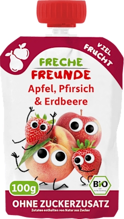 Quetschie Apfel, Pfirsich & Erdbeere ab 6 Monaten, 100 g