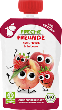 Quetschie Apfel, Pfirsich & Erdbeere ab 6 Monaten, 100 g