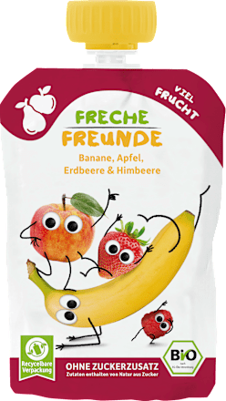 Quetschie Banane, Apfel, Erdbeere & Himbeere ab 6 Monaten, 100 g