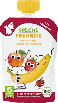 Quetschie Banane, Apfel, Erdbeere & Himbeere ab 6 Monaten, 100 g