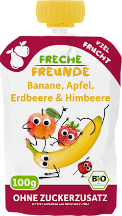 Quetschie Banane, Apfel, Erdbeere & Himbeere ab 6 Monaten, 100 g