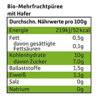 Quetschie Banane, Apfel, Himbeere, Blaubeere mit Hafer ab 6 Monaten, 100 g