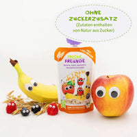 Quetschie Banane, Apfel, Himbeere, Blaubeere mit Hafer ab 6 Monaten, 100 g