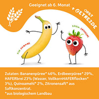 Quetschie Banane, Erdbeere mit Hafer & Quinoa ab 6 Monaten, 100 g