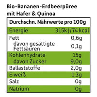 Quetschie Banane, Erdbeere mit Hafer & Quinoa ab 6 Monaten, 100 g