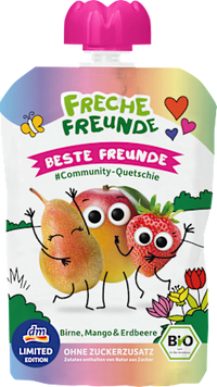 Quetschie Beste Freunde Birne, Mango & Erdbeere ab dem 6. Monat, 100 g