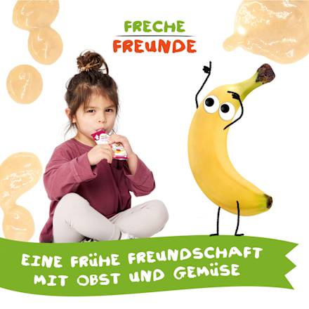 Quetschie Joghurt, Banane, Erdbeere, Apfel & Himbeere, ab 10 Monate, 100 g