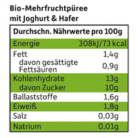 Quetschie Joghurt, Banane, Erdbeere, Apfel & Himbeere, ab 10 Monate, 100 g