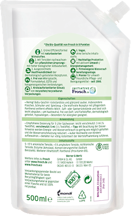 Navulverpakking afwasmiddel voor baby's, 500 ml