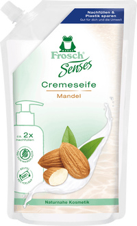 Frosch Senses Cremeseife Mandel Nachfüllpack, 500 ml