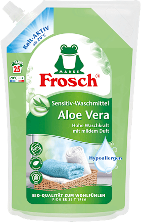 Frosch Vollwaschmittel Flüssig Aloe Vera, 25 Wl