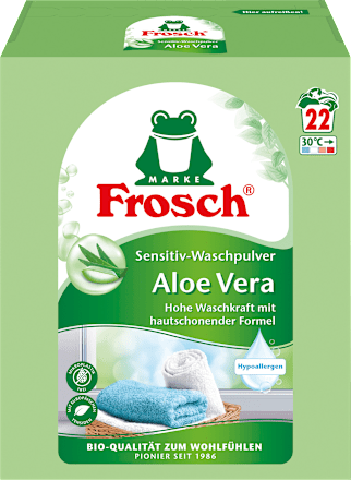 Zwaar wasmiddelpoeder Aloë Vera Sensitive, 22 Wl