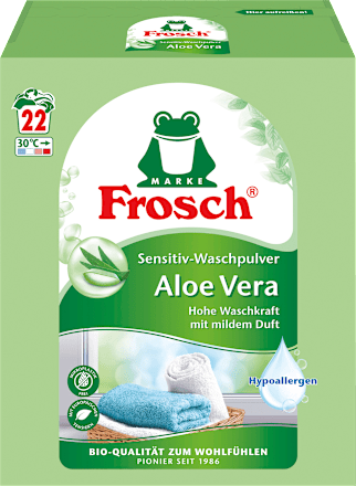 Frosch Vollwaschmittel Pulver Aloe Vera Sensitive, 22 Wl