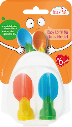 Babylepel voor knijpzakjes, vanaf 6 maanden, 2 stuks