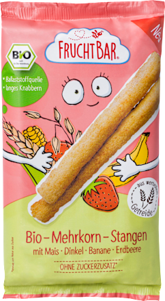Babysnack Mehrkorn-Stangen mit Mais, Dinkel, Banane & Erdbeere ab 8 Monaten, 30 g