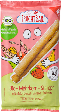 Babysnack Mehrkorn-Stangen mit Mais, Dinkel, Banane & Erdbeere ab 8 Monaten, 30 g