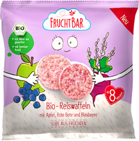 Babysnack Reiswaffeln mit Apfel, rote Bete & Blaubeere ab 8 Monaten, 30 g