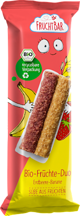 Fruchtriegel Erdbeere, Banane, Hafer, ab 12 Monaten, 27 g