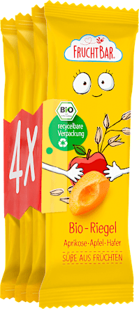 Fruchtriegel mit Getreide Aprikose, Apfel, Hafer, ab 3 Jahren, (4x23 g), 92 g