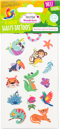 Kinder Haut-Tattoos Wunderbunt Fantastisches Dschungelreich, 1 St