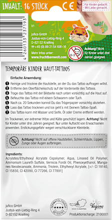Kinder Haut-Tattoos Wunderbunt Fantastisches Dschungelreich, 1 St