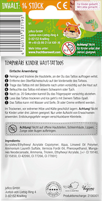 Kinder Haut-Tattoos Wunderbunt Fantastisches Dschungelreich, 1 St
