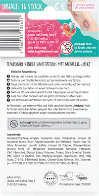 Kinder Haut-Tattoos Wunderbunt Magische Zauberwelt, 1 St FruchtBar