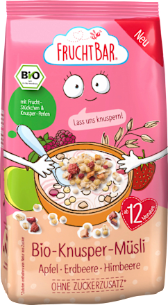Kinder Knusper-Müsli Apfel, Erdbeere & Himbeere ab 12 Monaten, 200 g