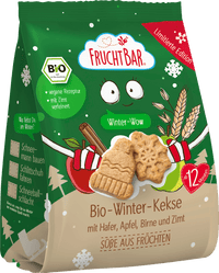 FruchtBar Kinderkekse Winter mit Hafer, Apfel, Birne & Zimt ab 12 Monaten, 100 g