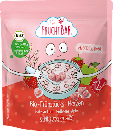 FruchtBar Kindermüsli Frühstücks-Herzen ab dem 12. Monat, 125 g