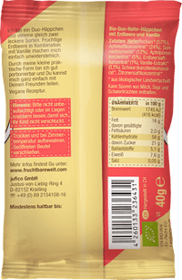 Kindersnack Duo-Häppchen mit Erdbeere, Vanille & Hafer, ab 3 Jahren, 40 g