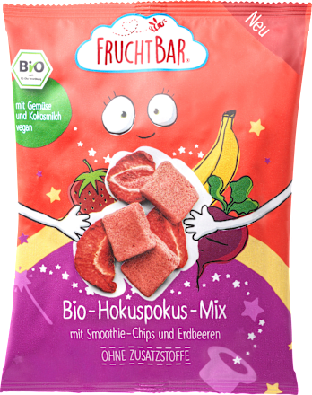 Kindersnack Hokuspokus-Mix mit Smoothie Chips & Erdbeeren, ab 3 Jahren, 12 g