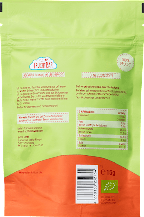 Kindersnack Knusper-Früchte Erdbeere & Apfel, ab 3 Jahren, 15 g
