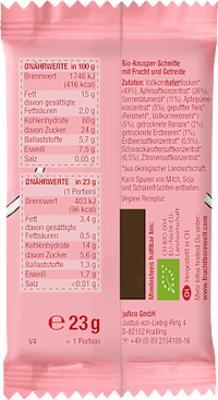 Kindersnack Knusper-Schnitte Erdbeere-Banane, ab 3 Jahren (3x23 g), 69 g
