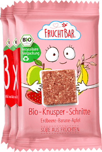 Kindersnack Knusper-Schnitte Erdbeere-Banane, ab 3 Jahren (3x23 g), 69 g