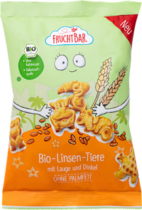 Kindersnack Linsen-Tiere mit Lauge & Dinkel, ab 3 Jahren, 80 g