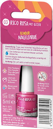 Nagelfarbe Wunderbunt rosa für Kinder, 5 ml