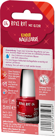 Nagelfarbe Wunterbunt rot für Kinder, 5 ml